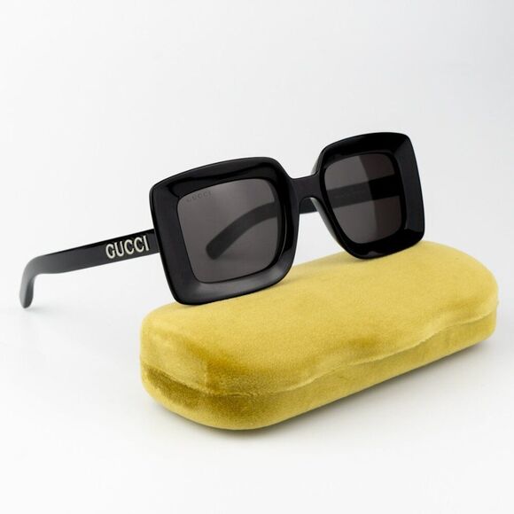 NEW Gucci GG1718S 001 Black Grey Women Square Sunglasses GG 1718S main image 4